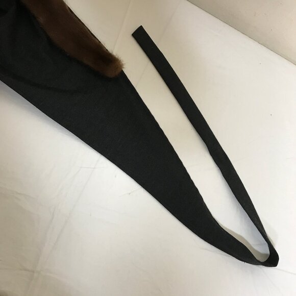 Max Mara Made in Italy Size 6 Designer Mink Collar Very Dark Gray Wrsp Jacket - Picture 13 of 16